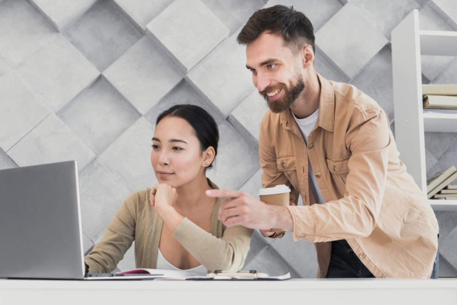 People collaborating on financial planning documents